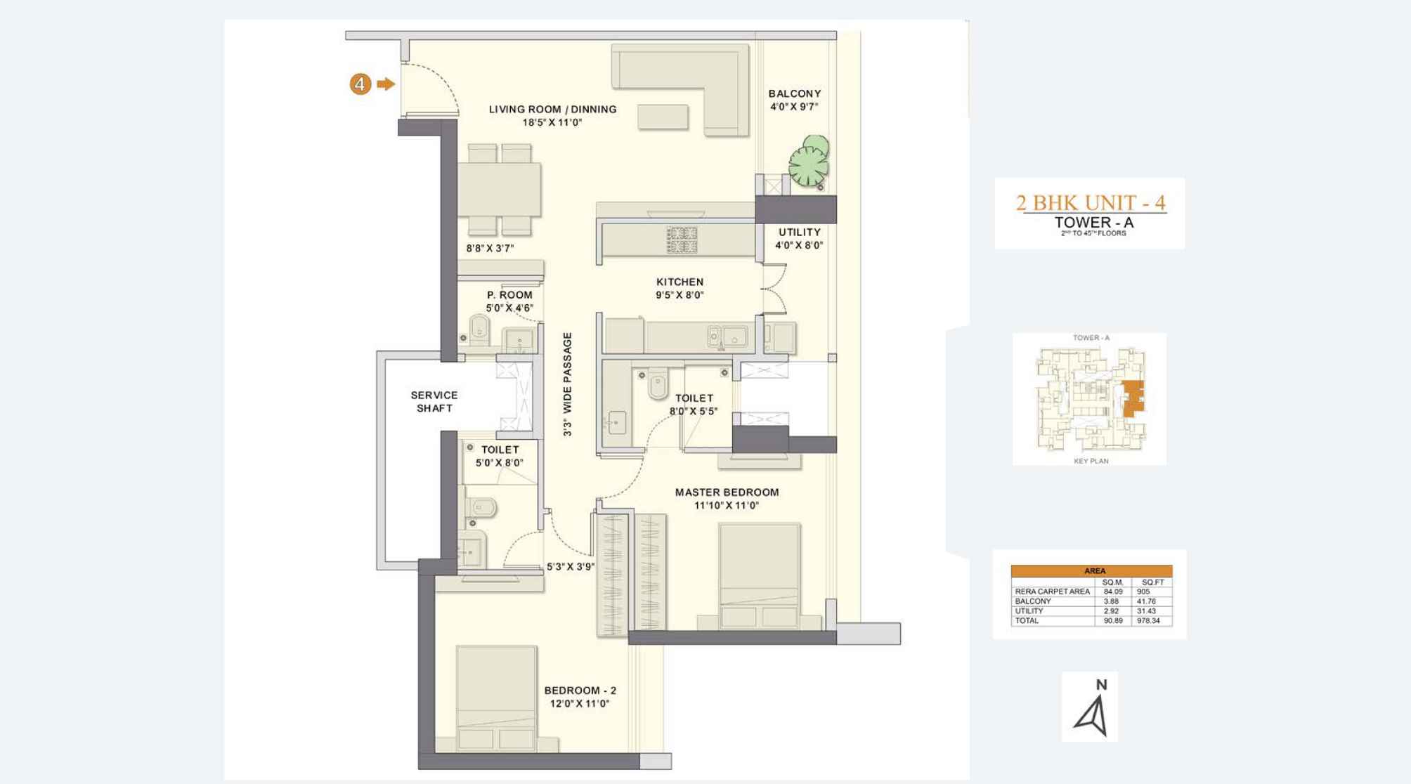 2 BHK Wing A