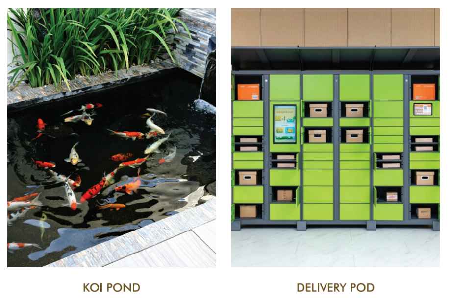 Esbee-Mizura-Residences-Amenities-Koi-Pond-&-Delivery-Pod