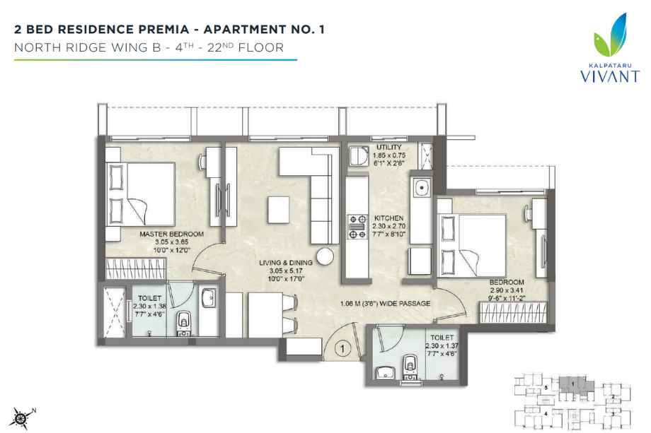 Kalpataru-Vivant-Floor-Plan-Apartment-No-1